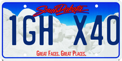 SD license plate 1GHX40
