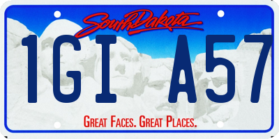 SD license plate 1GIA57