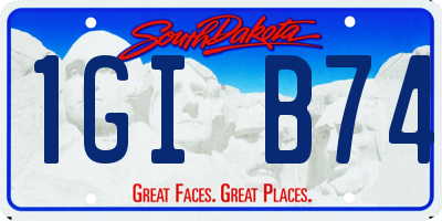 SD license plate 1GIB74