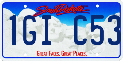 SD license plate 1GIC53