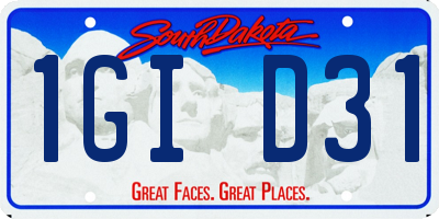 SD license plate 1GID31