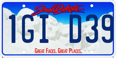 SD license plate 1GID39