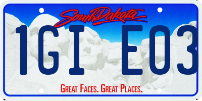 SD license plate 1GIE03