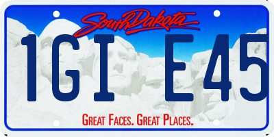 SD license plate 1GIE45