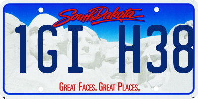 SD license plate 1GIH38