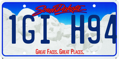 SD license plate 1GIH94