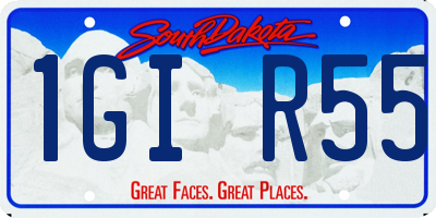 SD license plate 1GIR55