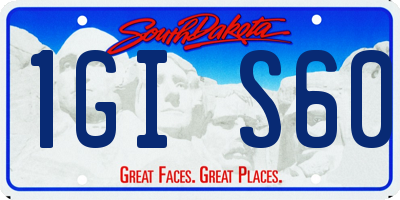 SD license plate 1GIS60