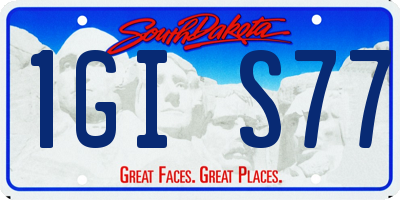 SD license plate 1GIS77