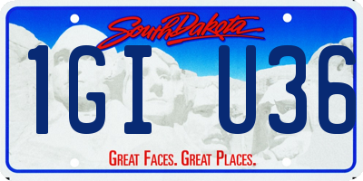 SD license plate 1GIU36