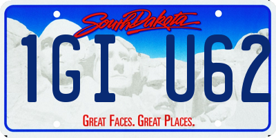 SD license plate 1GIU62