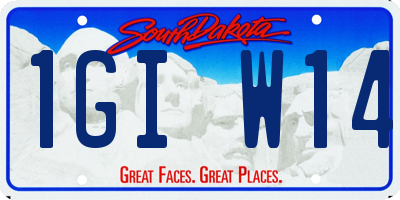SD license plate 1GIW14