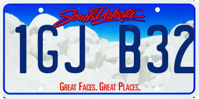SD license plate 1GJB32