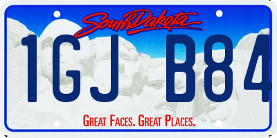 SD license plate 1GJB84