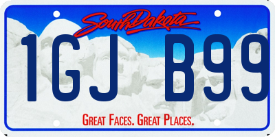 SD license plate 1GJB99