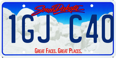 SD license plate 1GJC40