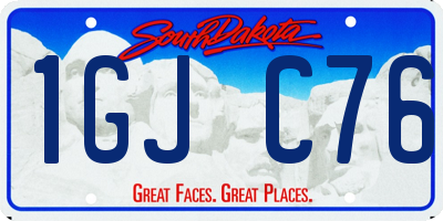 SD license plate 1GJC76