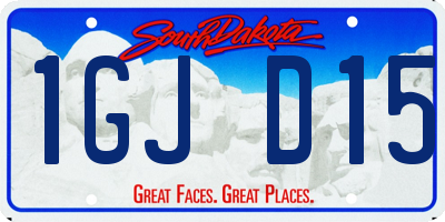 SD license plate 1GJD15