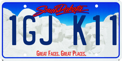 SD license plate 1GJK11