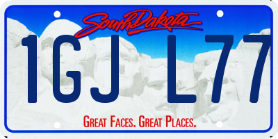 SD license plate 1GJL77