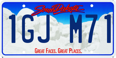SD license plate 1GJM71