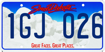 SD license plate 1GJO26