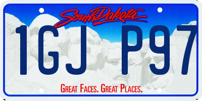 SD license plate 1GJP97
