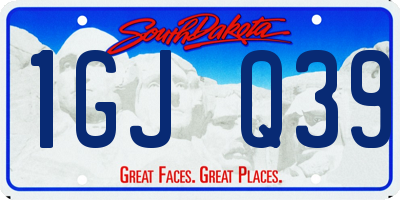 SD license plate 1GJQ39
