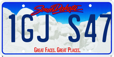 SD license plate 1GJS47