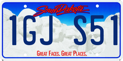 SD license plate 1GJS51