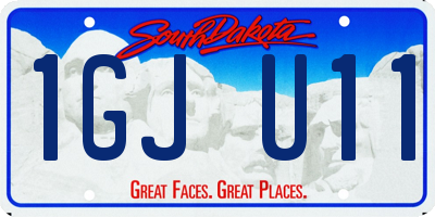 SD license plate 1GJU11