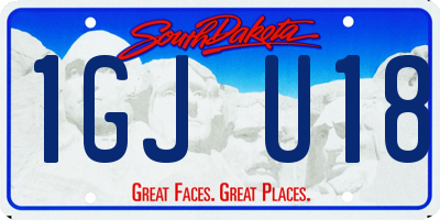 SD license plate 1GJU18