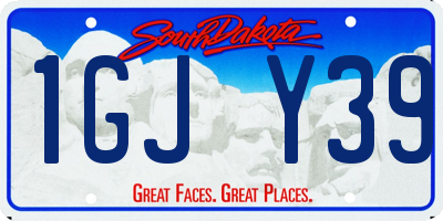 SD license plate 1GJY39
