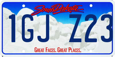 SD license plate 1GJZ23