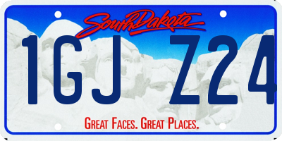 SD license plate 1GJZ24