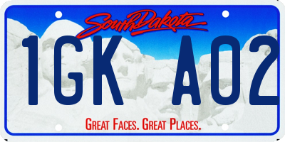 SD license plate 1GKA02