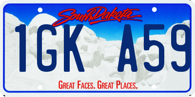 SD license plate 1GKA59