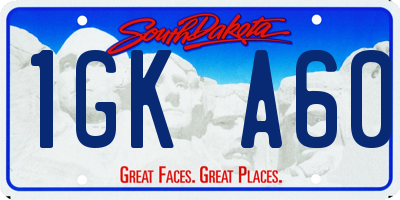 SD license plate 1GKA60