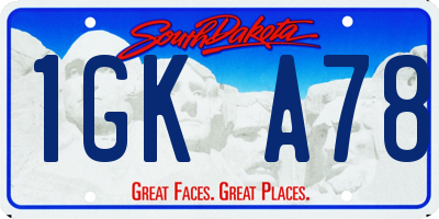 SD license plate 1GKA78