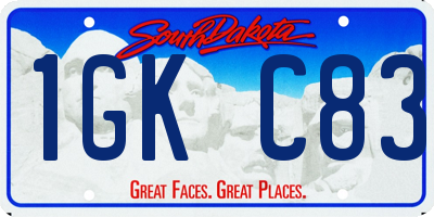 SD license plate 1GKC83