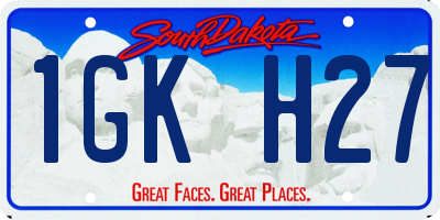 SD license plate 1GKH27