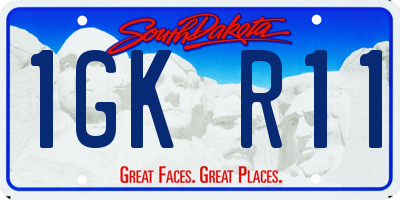 SD license plate 1GKR11