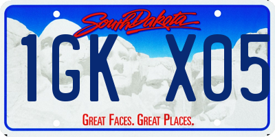 SD license plate 1GKX05