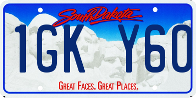 SD license plate 1GKY60