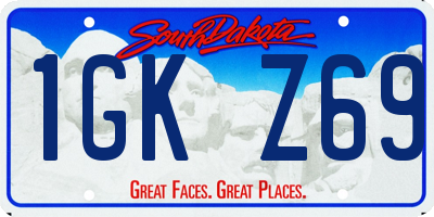 SD license plate 1GKZ69