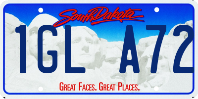 SD license plate 1GLA72