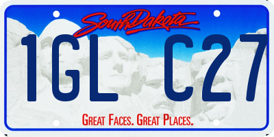 SD license plate 1GLC27