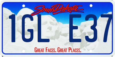 SD license plate 1GLE37