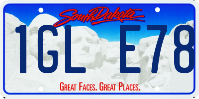 SD license plate 1GLE78