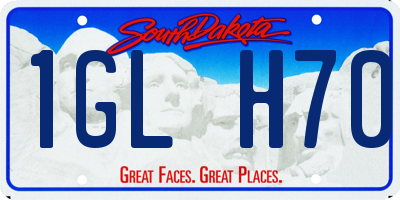 SD license plate 1GLH70